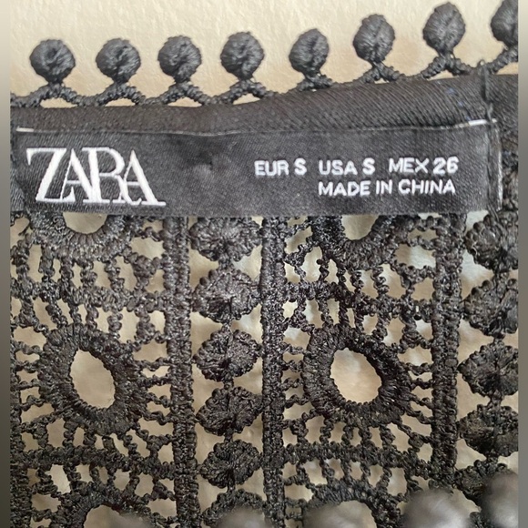 Zara Crochet Mesh Textured Sleeveless Top Size Small - Picture 3 of 6